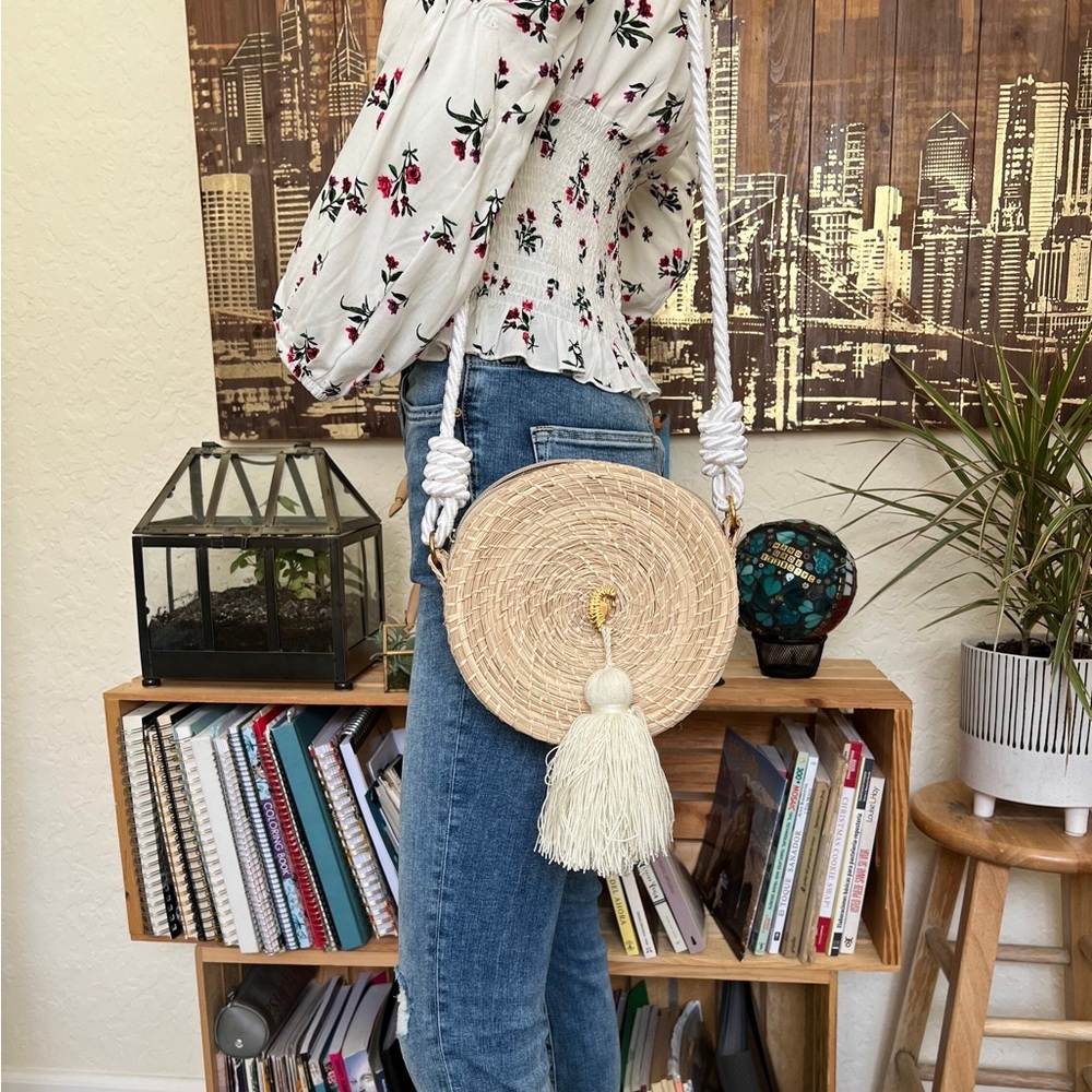 Elegant Summer Iraca Palm  Bag -Island Rattan Bag, Beach Straw Bag